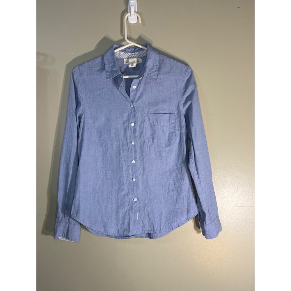 H&M L.O.G.G. Blue Cotton Button Down Shirt Long Sleeve Size 6 P/N 0343796 3
